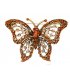 SB106 - Butterfly Gemstone Saree Brooch